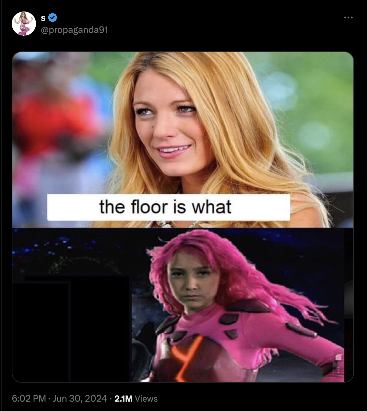 gossip girl meme - S the floor is what 2.1M Views